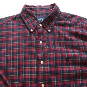 Ralph Lauren Polo plaid casual button down shirt